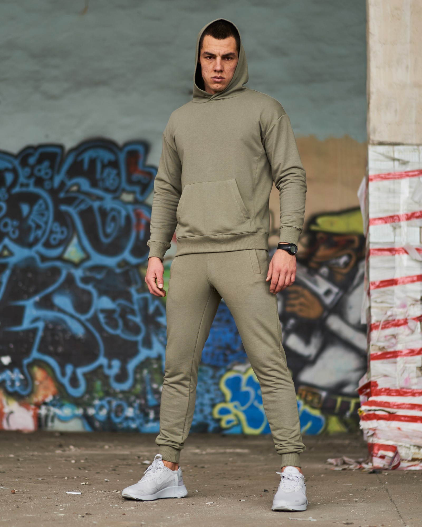 

Спортивный костюм тонкий GR8 active wear модель 366т3-оливка размер M