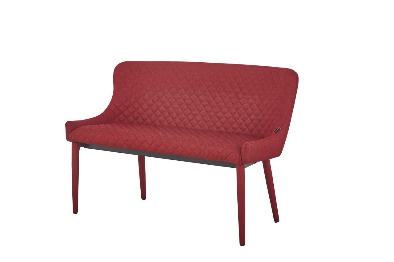 

Скамья LYMEL AMELY ткань красная 1200х460х830 мм