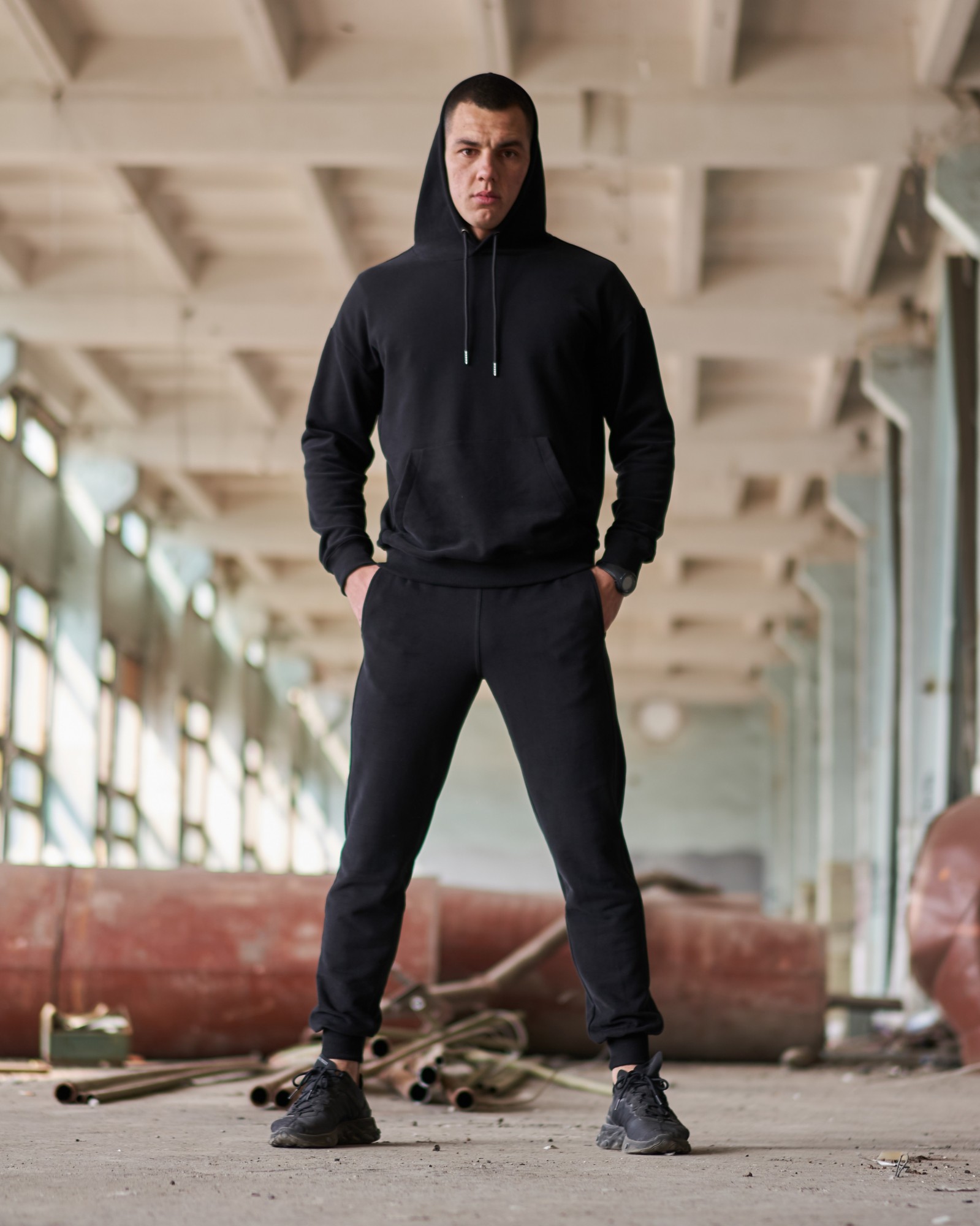 

Спортивный костюм тонкий GR8 active wear модель 367т3-браш-черный размер M