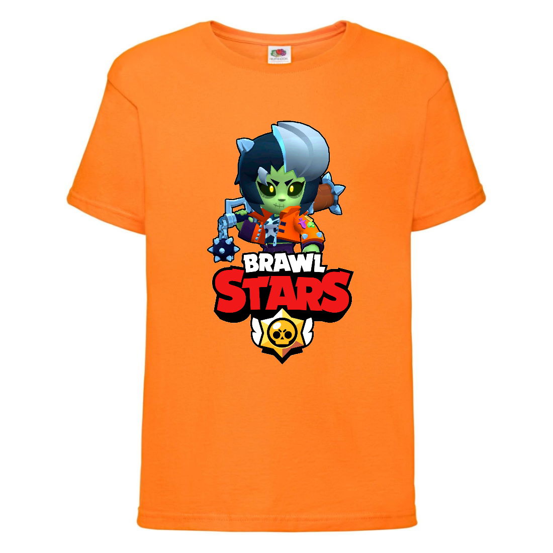 

Футболка детская Brawl Stars Bibi Zombie (Бравл Старс Биби Зомби) оранжевая 128 см