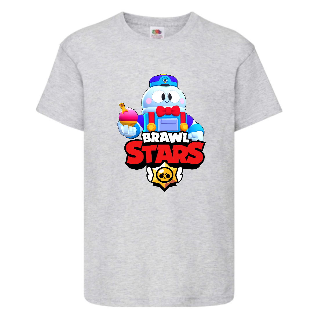 

Футболка детская Brawl Stars Lou (Бравл Старс Лу) серая 152 см