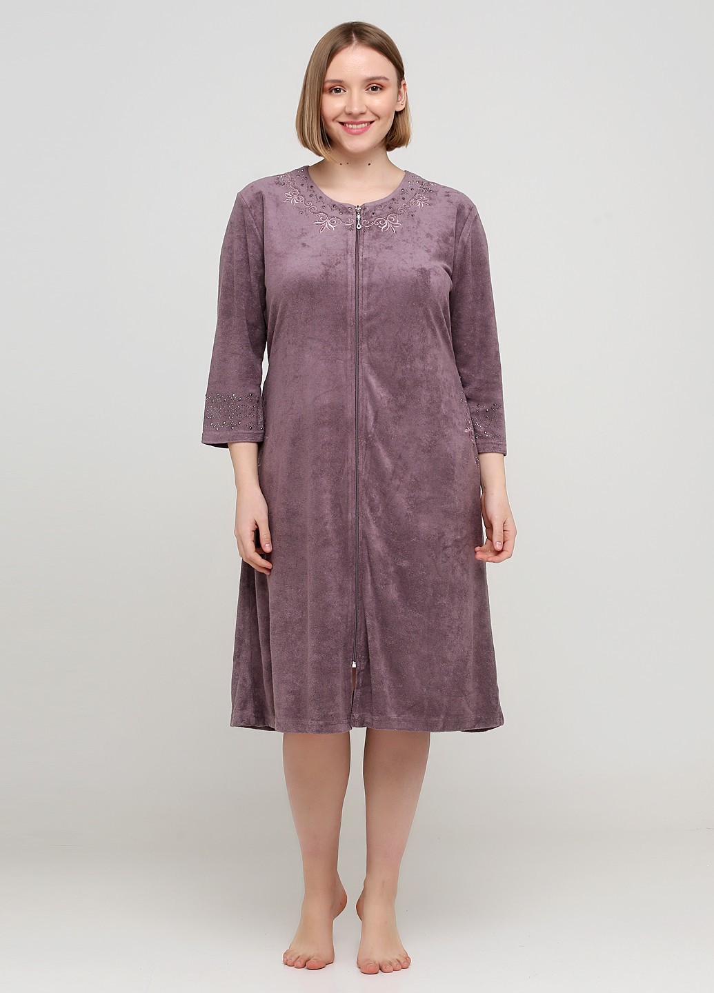 

Халат Romeo Life  сливовый 3626-34, Халат Romeo Life 4XL сливовый 3626-34
