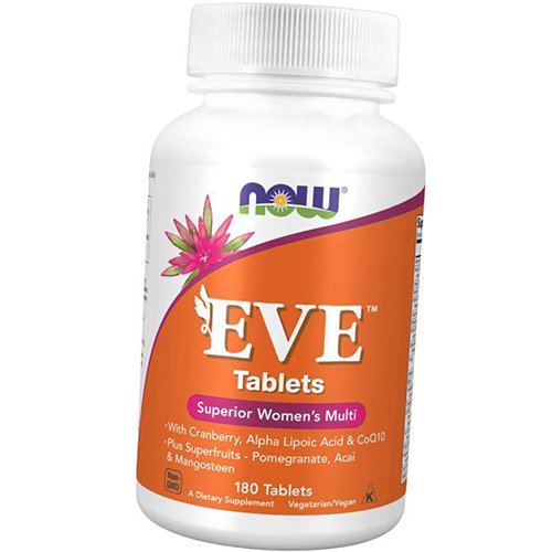 

Витамины для женщин Ева, Eve Tabs, Now Foods 180таб (36128273)