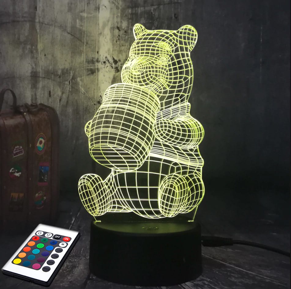 

3D светильник с пультом и аккумулятором 3D Lamp Винни-Пух (LP-2496)
