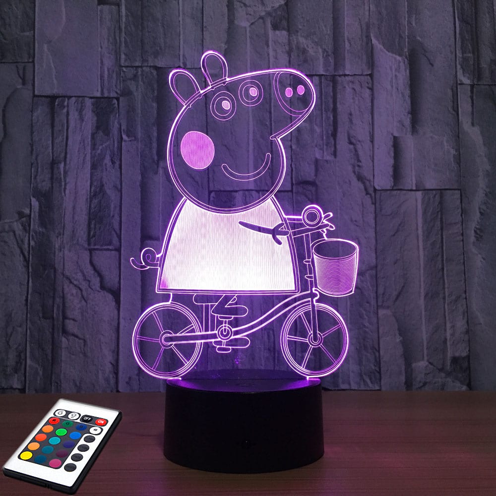 

3D светильник с пультом и аккумулятором 3D Lamp Свинка Пеппа (LP-2641)