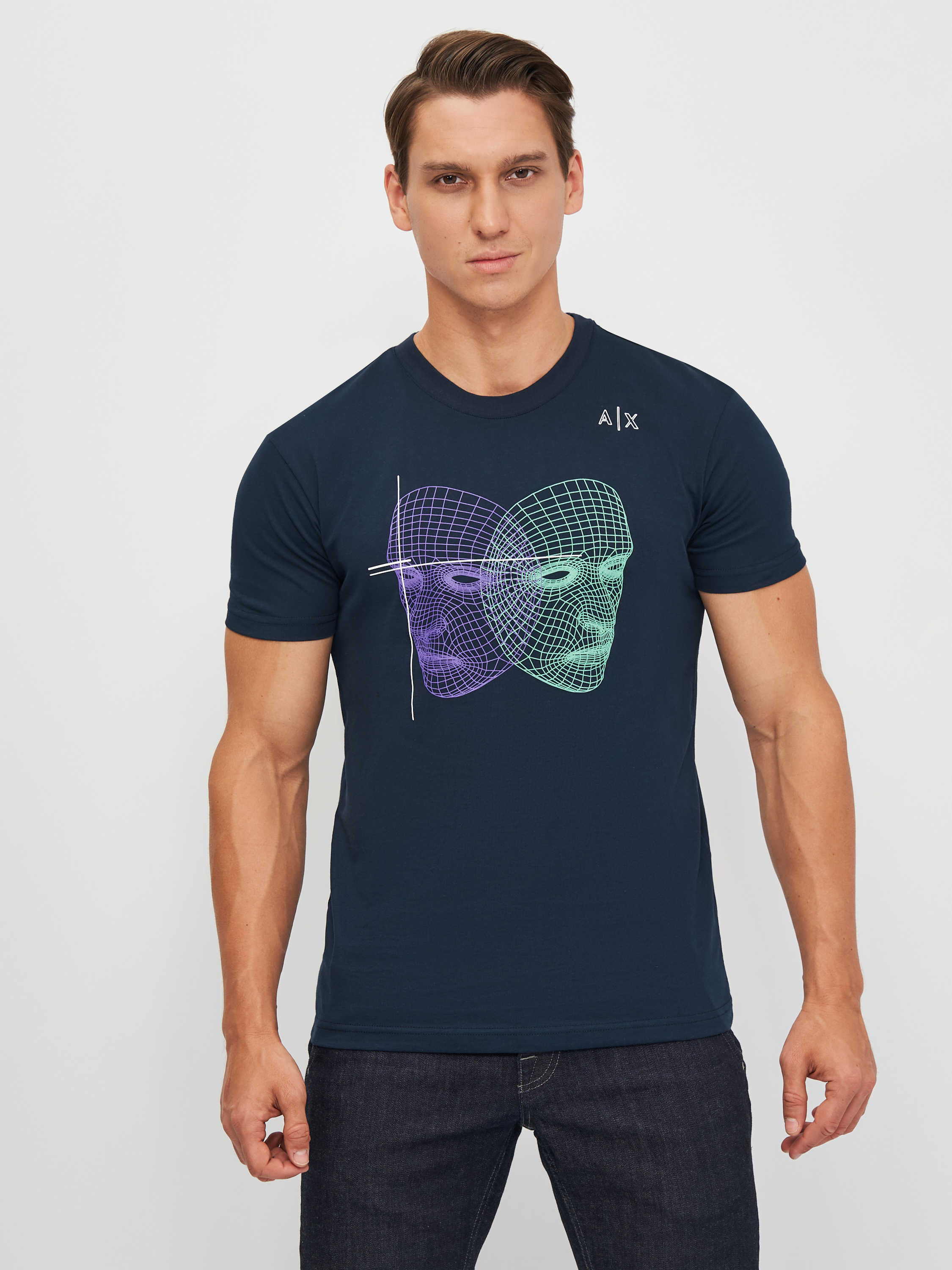 

Футболка Armani Exchange 10749 M (46) Темно-синяя