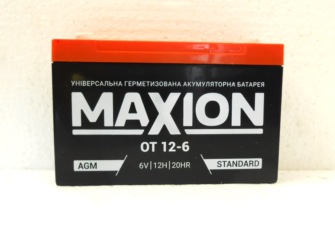 

Лодочной акумулятор MAXION 6V 12Ah
