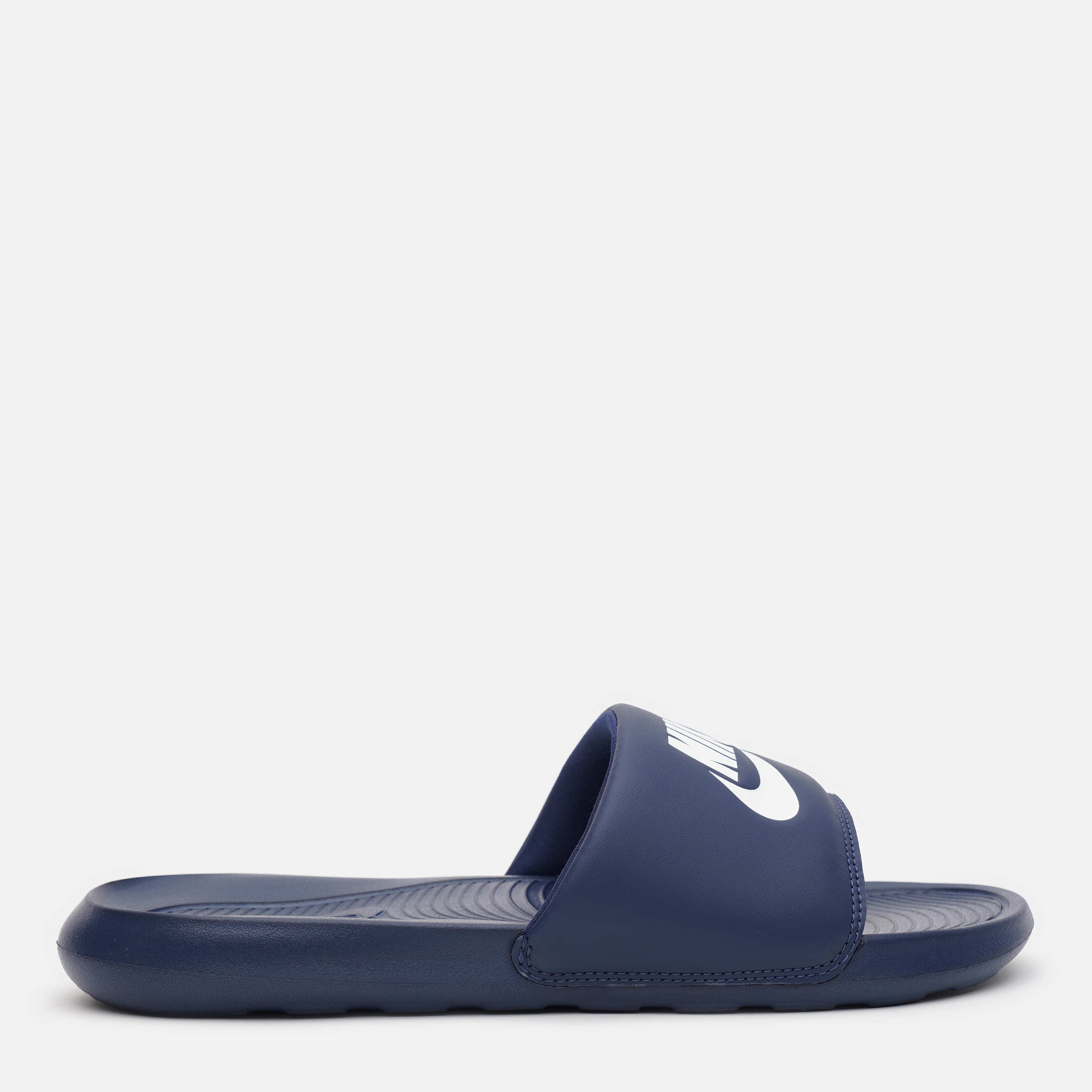 Акція на Чоловічі шльопанці для пляжу Nike Victori One Slide CN9675-401 45.5 (13) 31 см Темно-сині від Rozetka