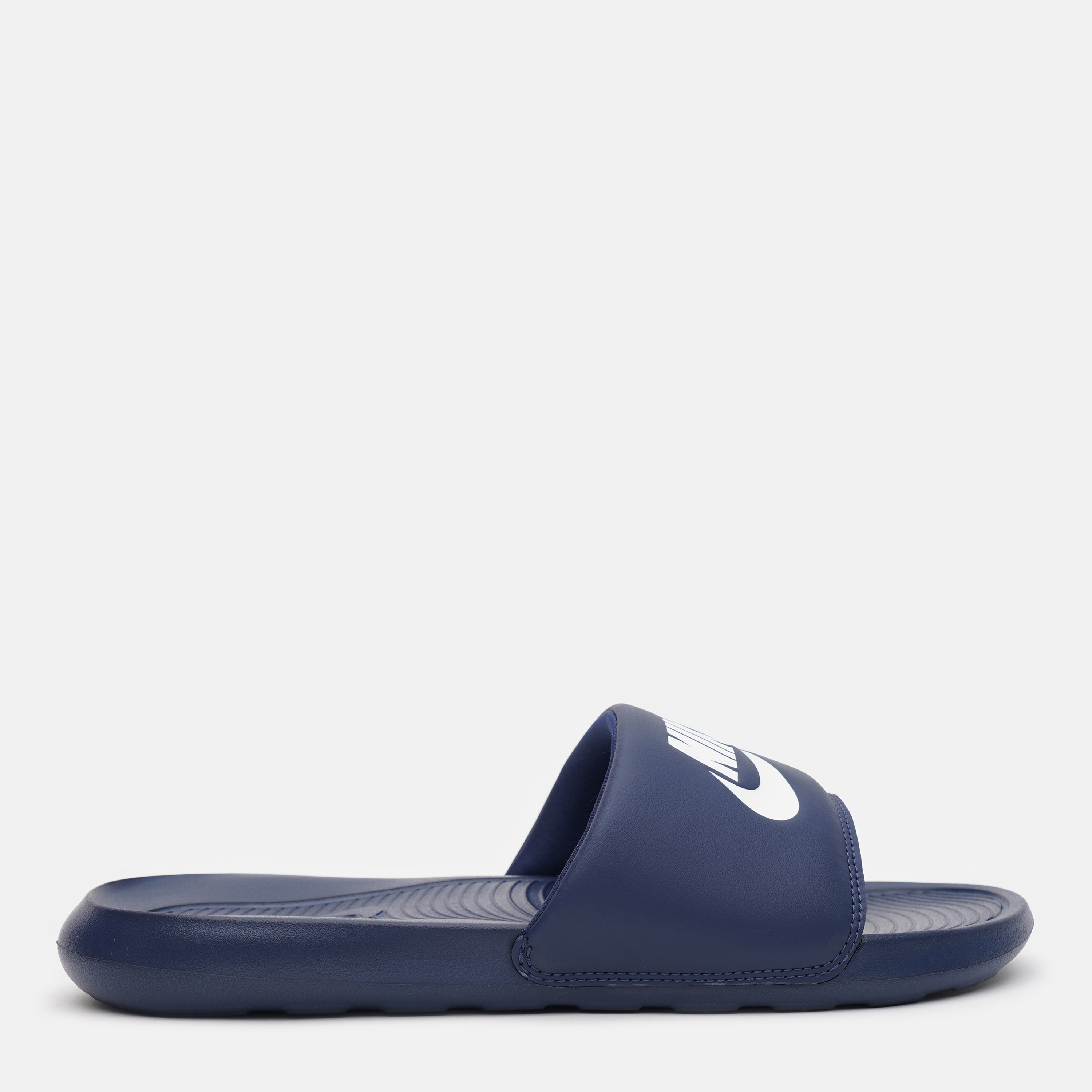 Акція на Чоловічі шльопанці для пляжу Nike Victori One Slide CN9675-401 39 (7) 25 см Темно-сині від Rozetka