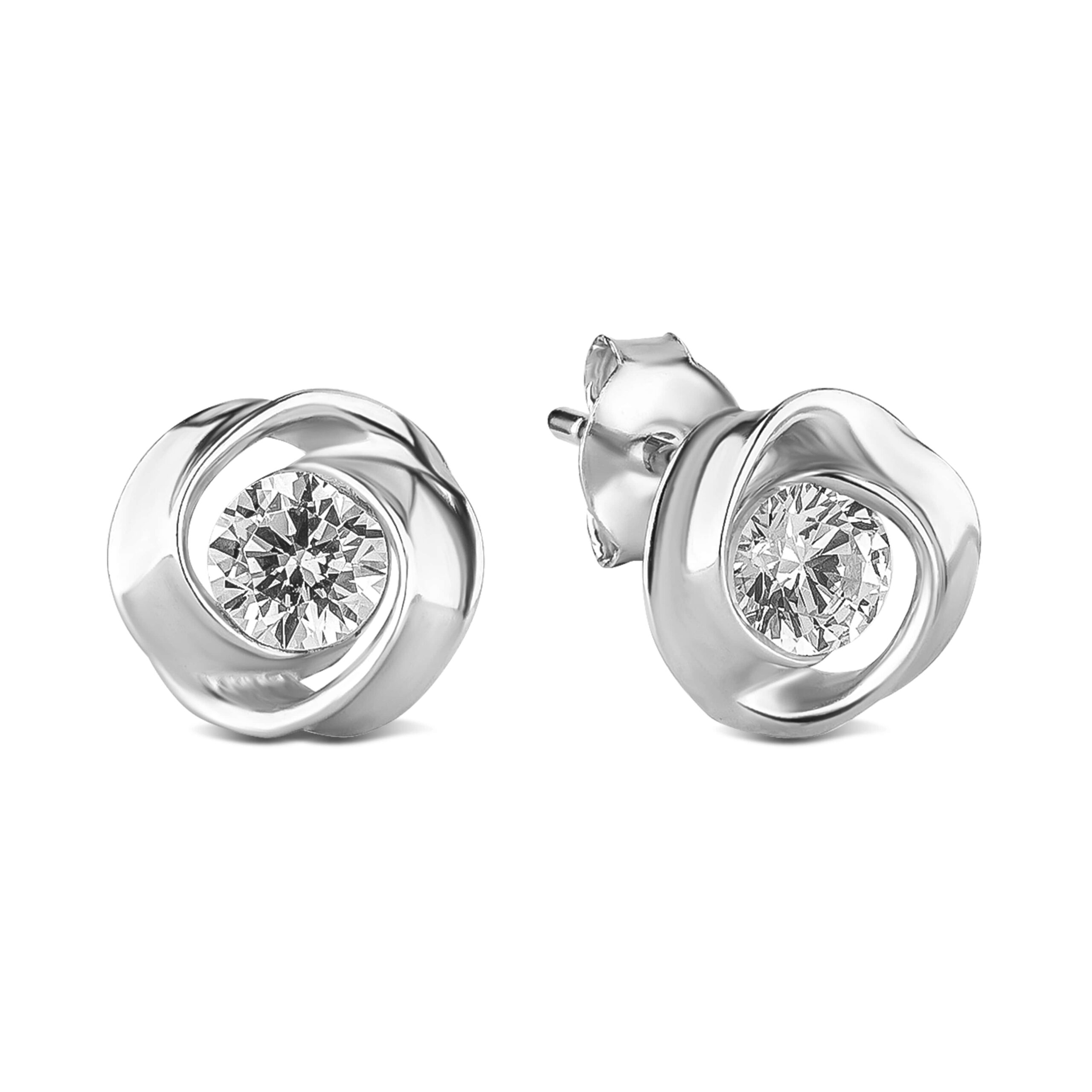 

Серебряные серьги пусеты с цирконием КАМЕЯ 28200922.146.006217s