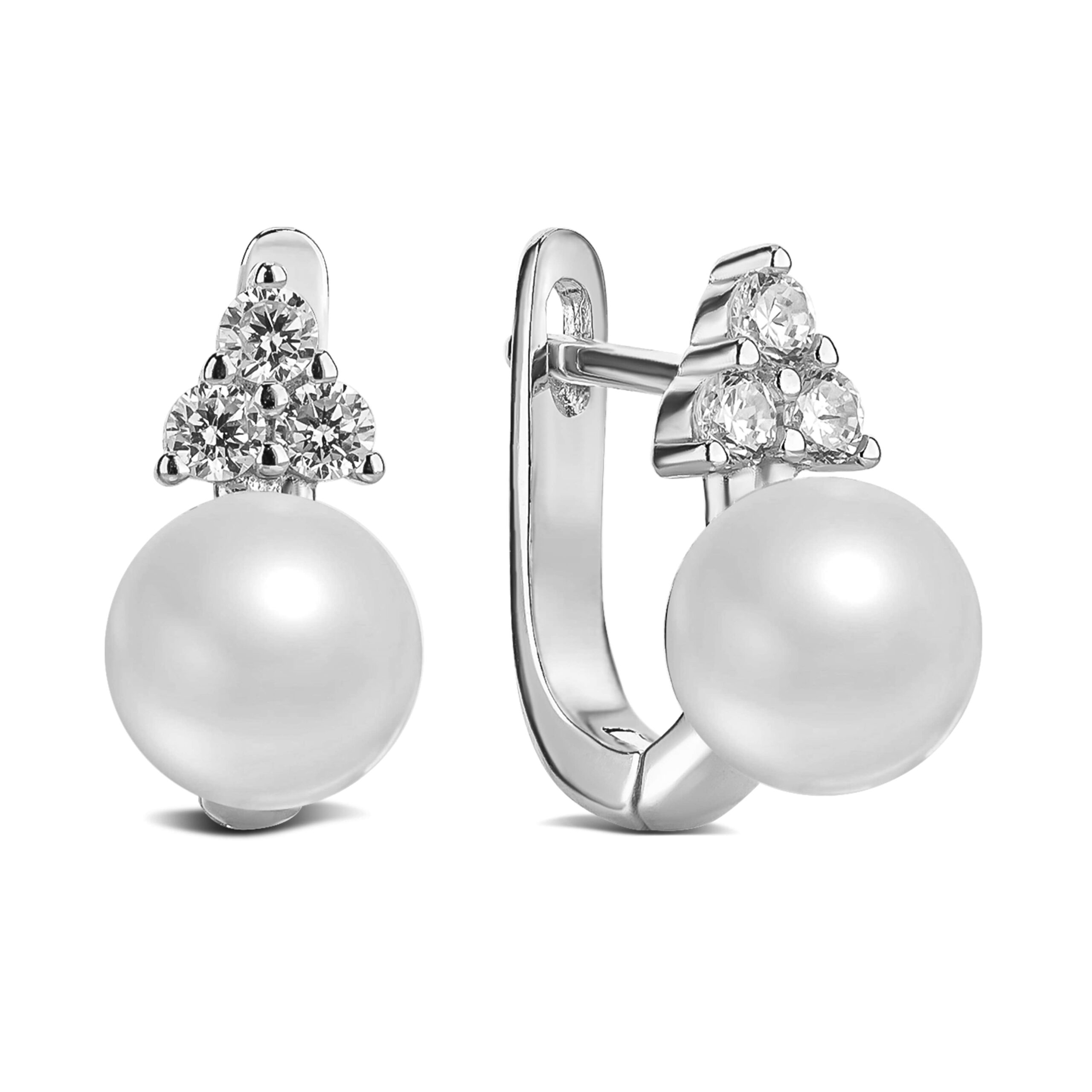 

Серебряные серьги с жемчугом и фианитами КАМЕЯ 24800822.146.003436s