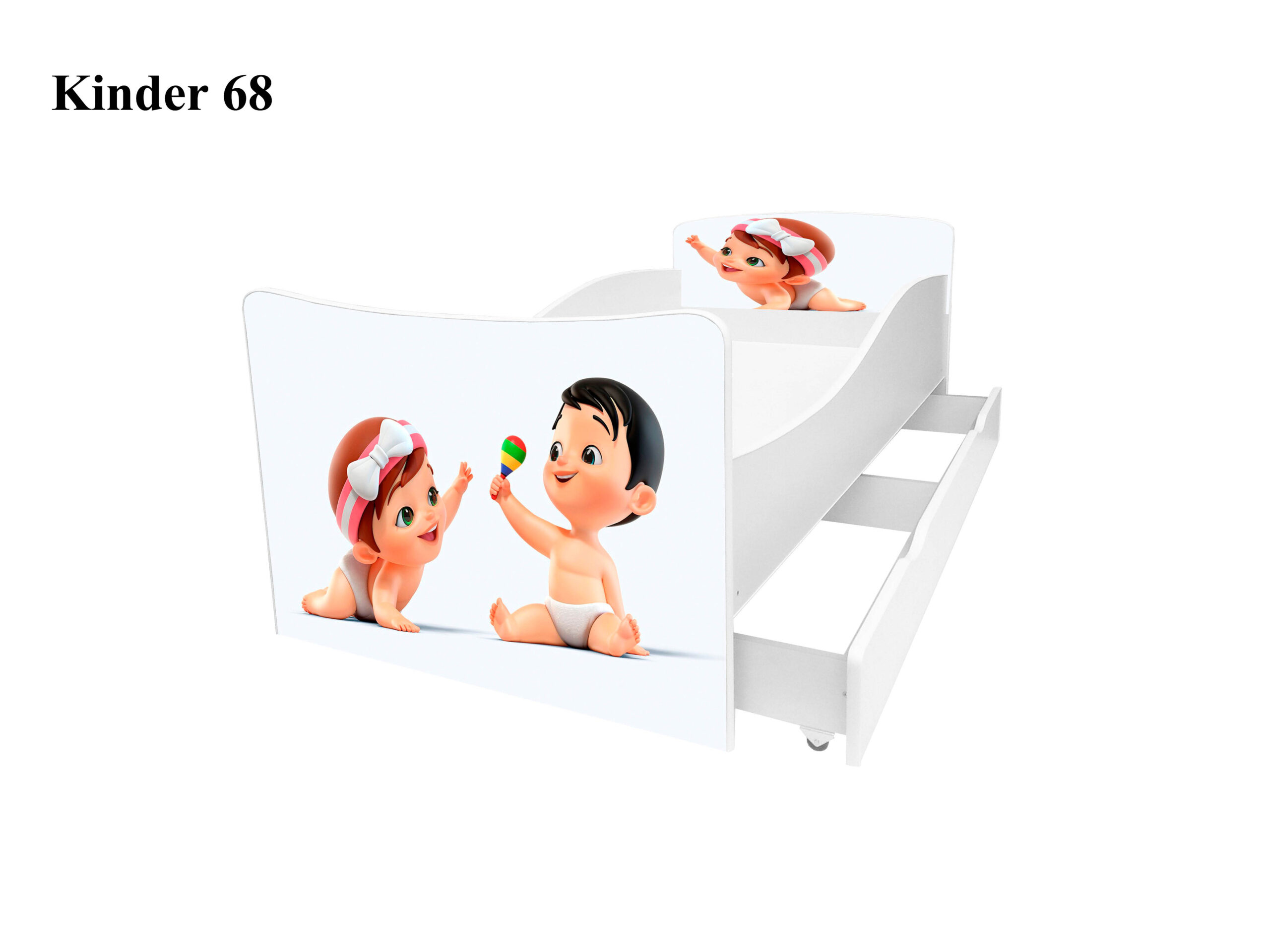 

Кровать Viorina Deko Киндер №68 140х70 Белый