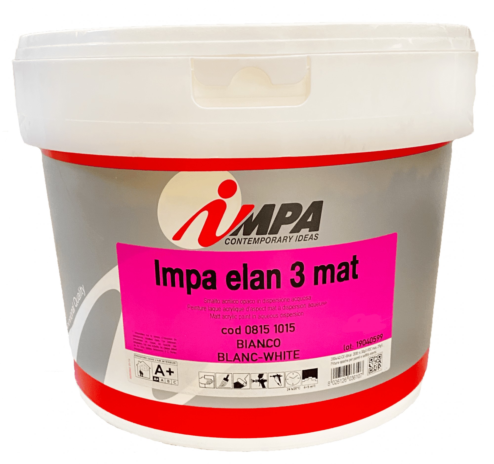 

Водоэмульсионная краска Impa Elan 3 Mat белая 1 л