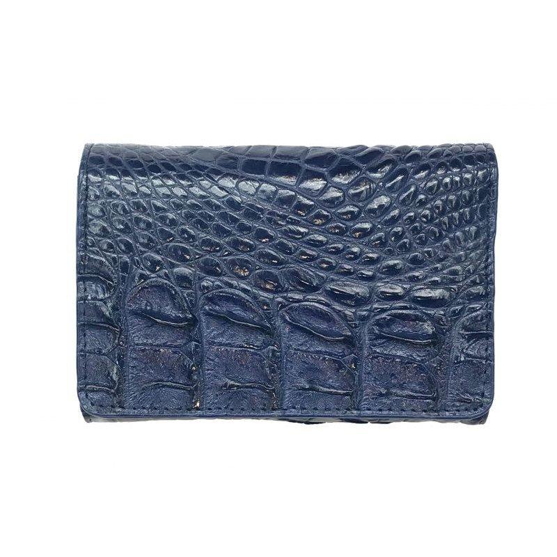 

Женский кошелёк из натуральной кожи крокодила, цвет синий PCM 63 BS Blue