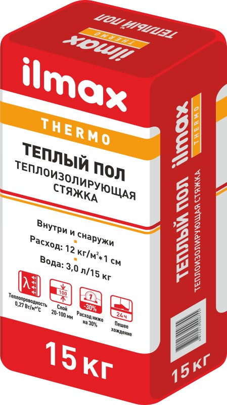 

Стяжка ilmax thermo теплый пол 15 кг. 20013