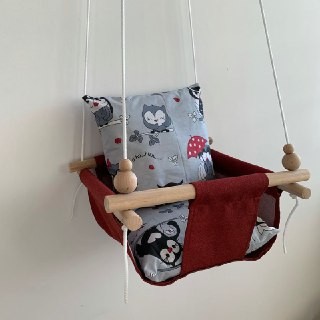 

Детская качеля Infancy Совушки, Бордовая основа