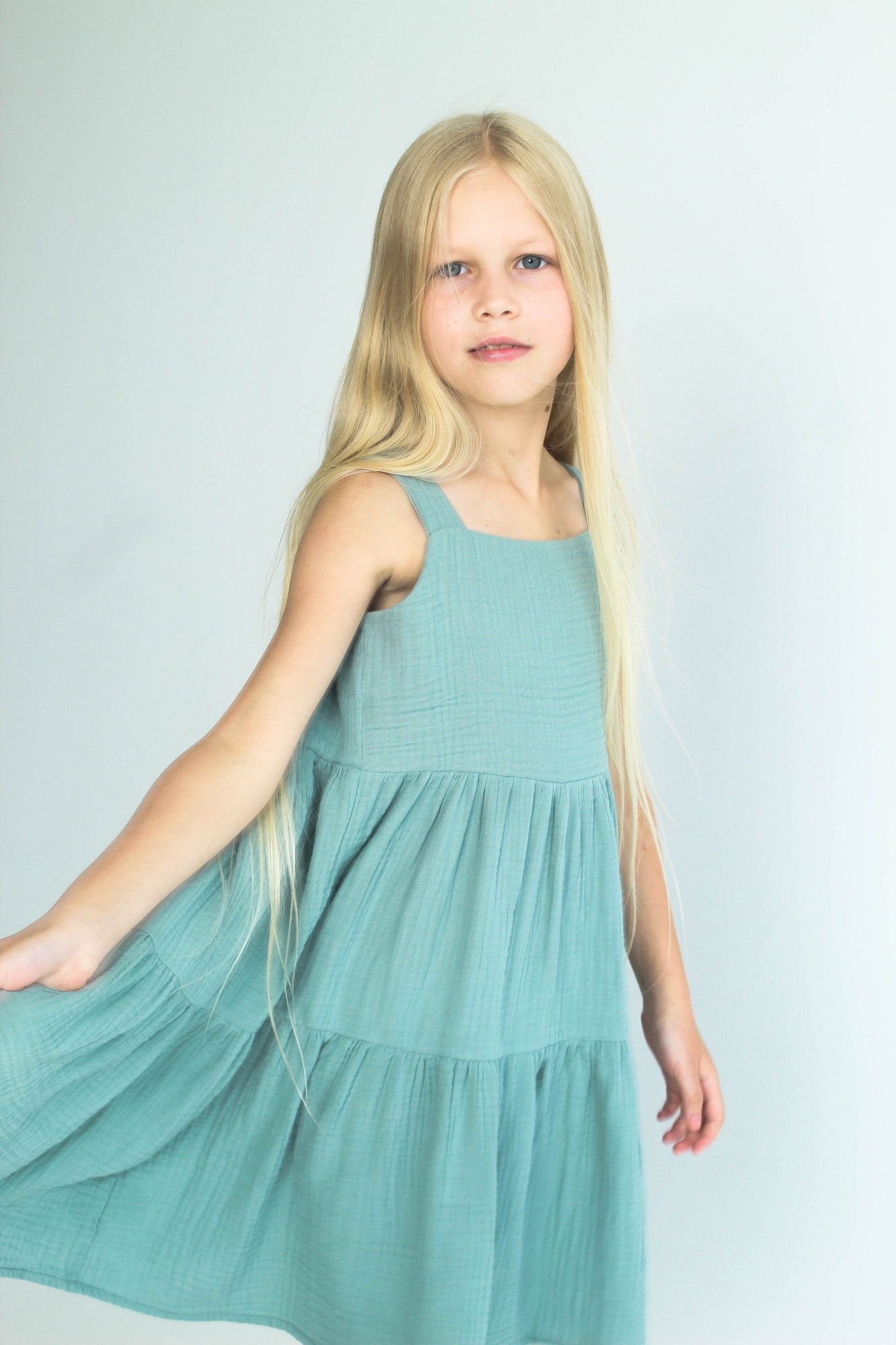 

Сарафан MiLaClub MLCdress5 122см ментол
