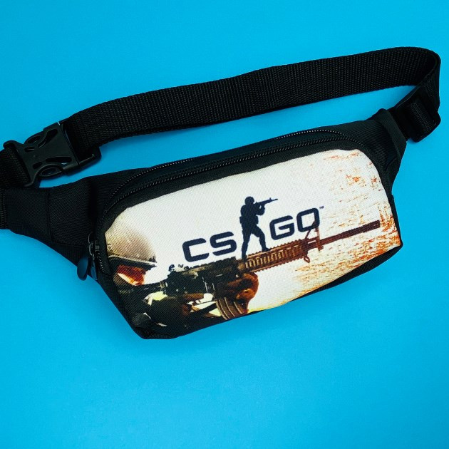 

Детская поясная сумка бананка CS GO КС ГО для мальчика черный