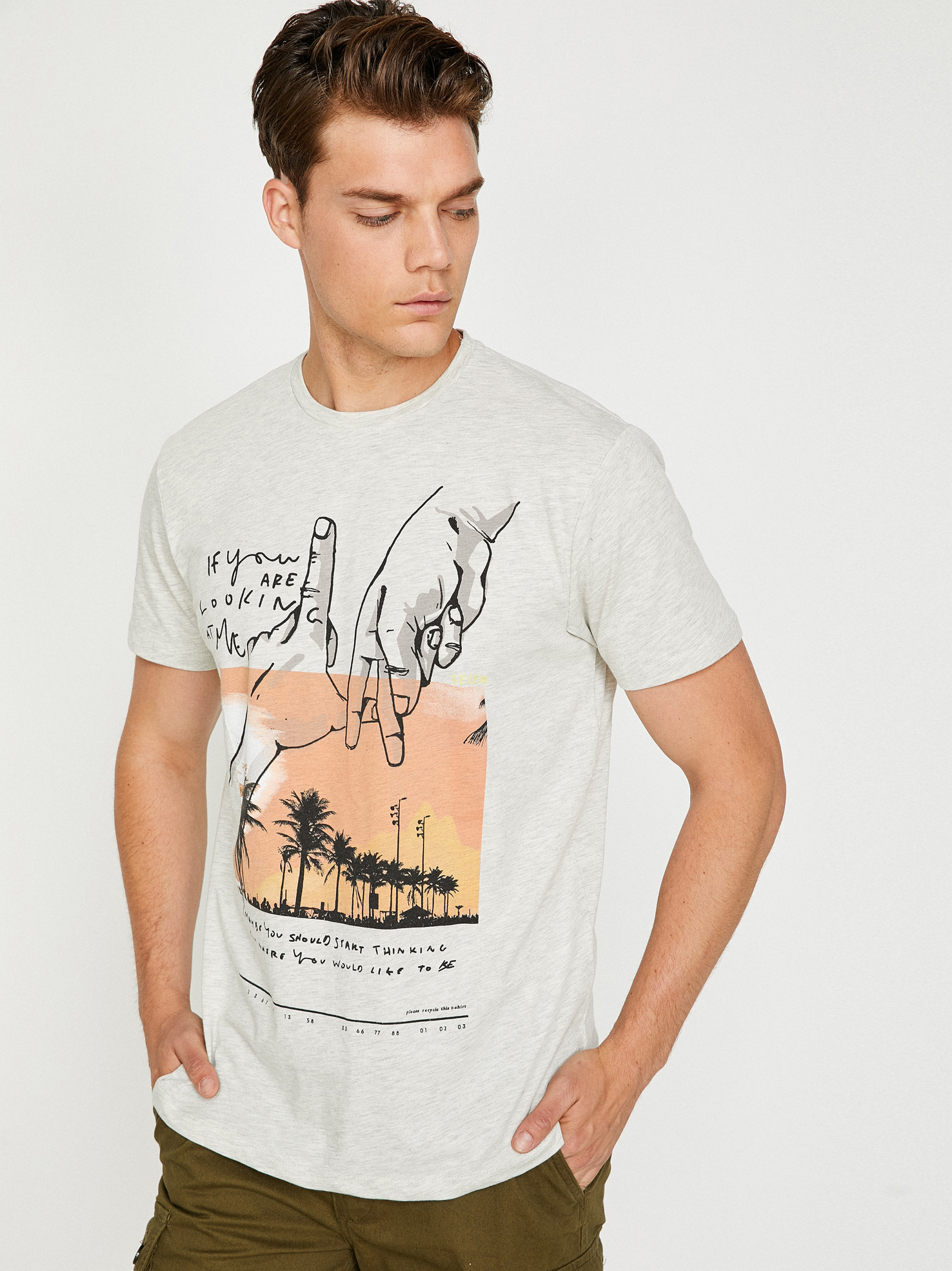 

Футболка Koton 8YAM11611LK-023 XS Grey