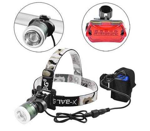 

Велокомплект/фонарь налобный Police B02B-T6 + STOP 5LED