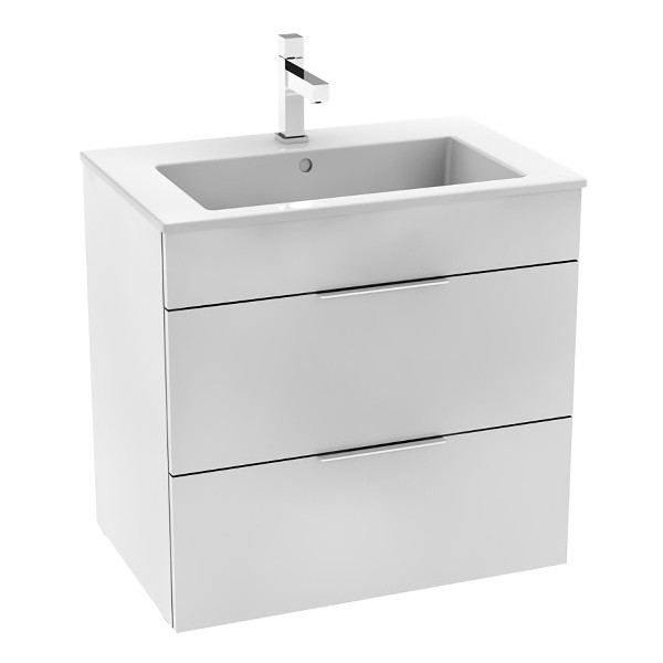 

Тумба Roca Suit 640*422*620мм с раковиной с 1-м отверстие под смеситель посредине подвесная белый глянец A851180806