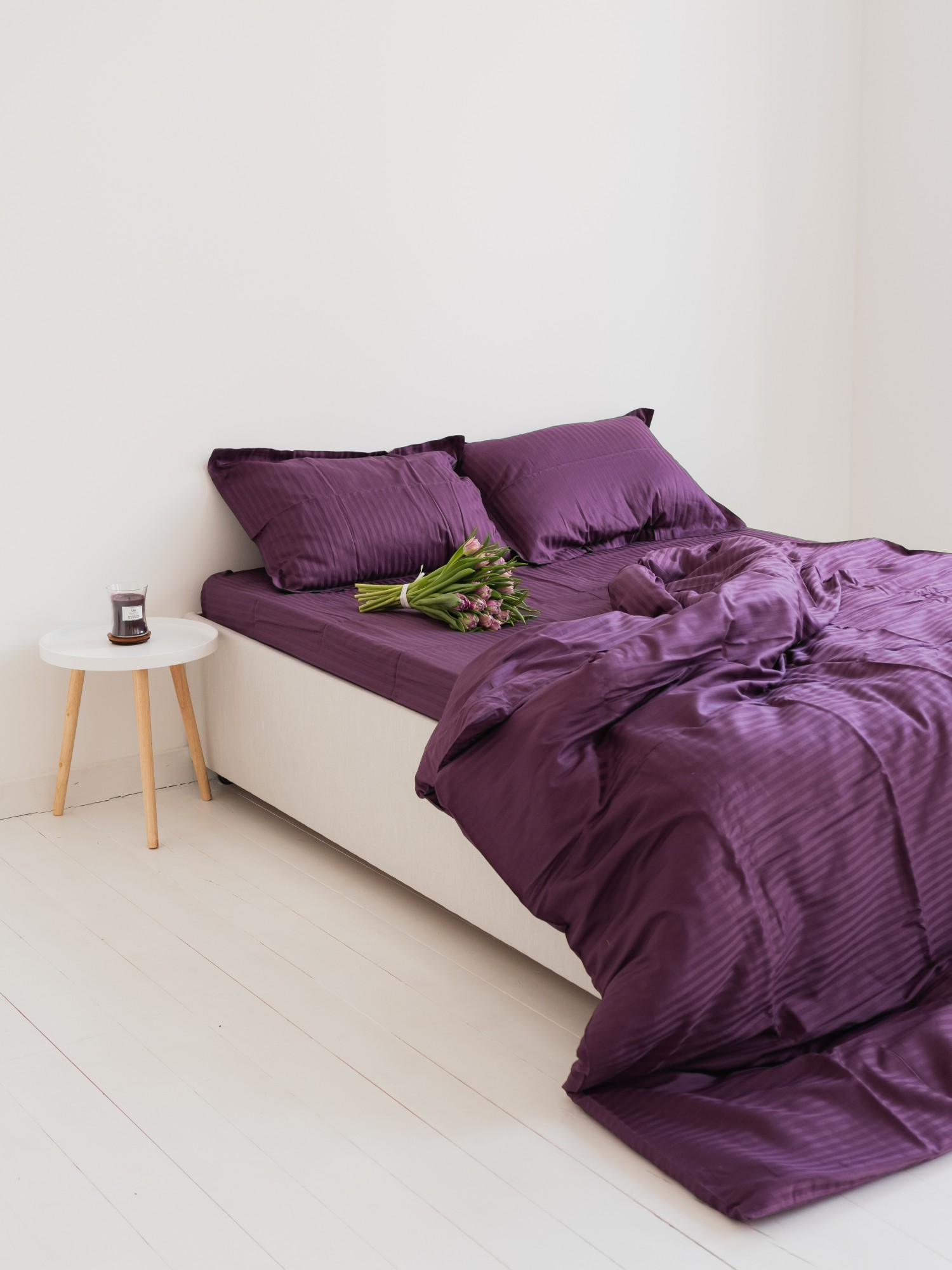 

Комплект постельного белья G.sleep Lilac страйп-сатин 200*220 см фиолетовый