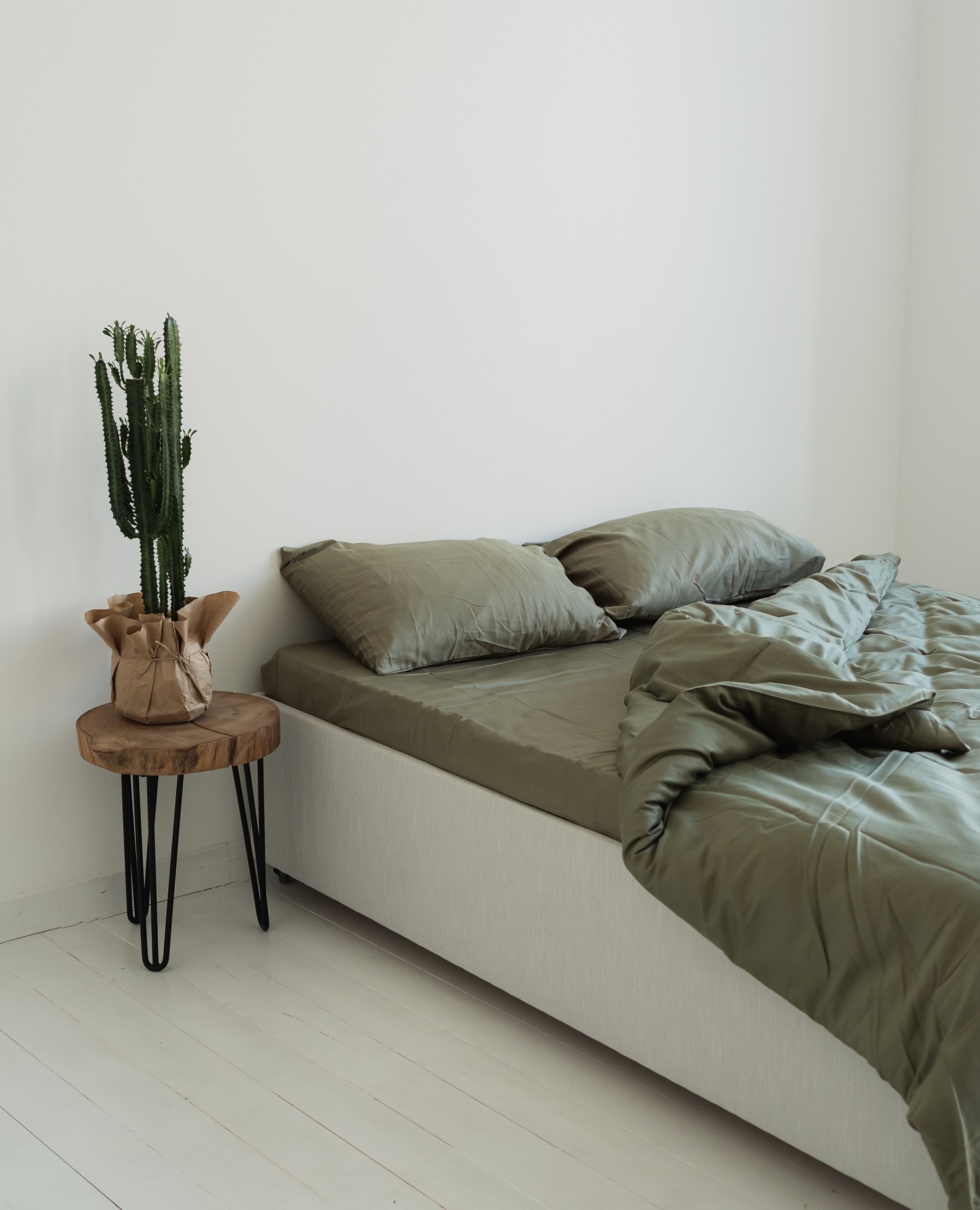 

Комплект постельного белья G.sleep Oliva сатин 150*220 см оливковый