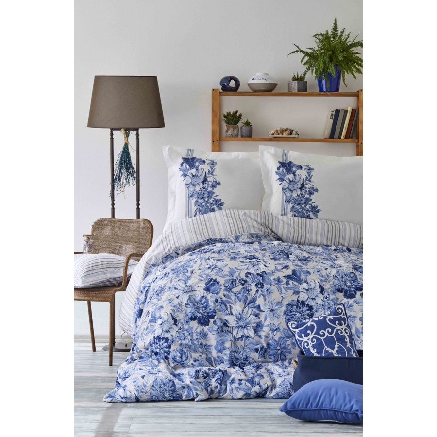 

Постельное белье Karaca Home Melanie indigo 2018 2 пике 200*230 евро (svt-2000022209281)