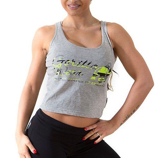 

Топ Oakland Crop Tank Gorilla Wear M/L Черно-салатовый