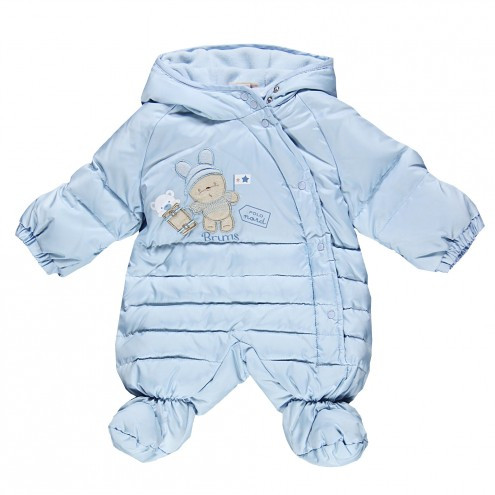 

Комбинезон пуховый Мишка и мишка в сумочке мальчик голубой 143BBAY005 BRUMS, Италия, 80см 80 рост