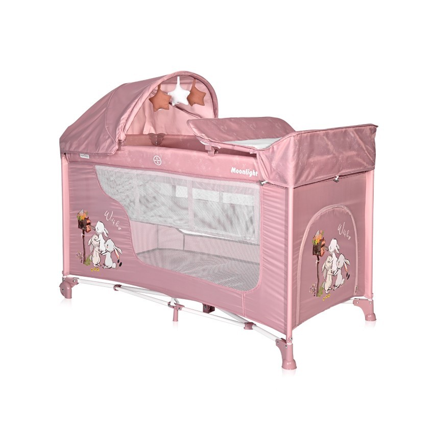 

Кровать-манеж Lorelli Moonlight Plus 2 Layers Beige Rose Rabbits