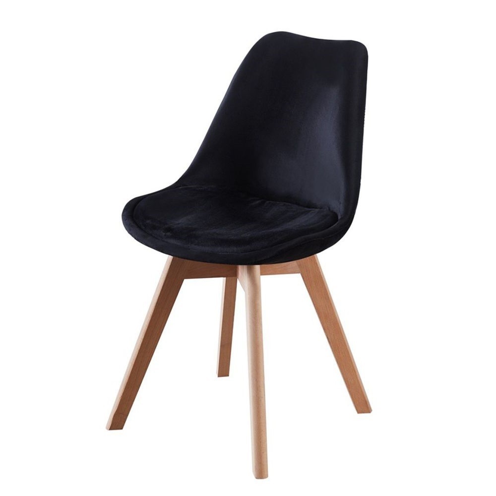 

Стул обеденный LYMEL ANET VELVET черный 540*485*830 мм