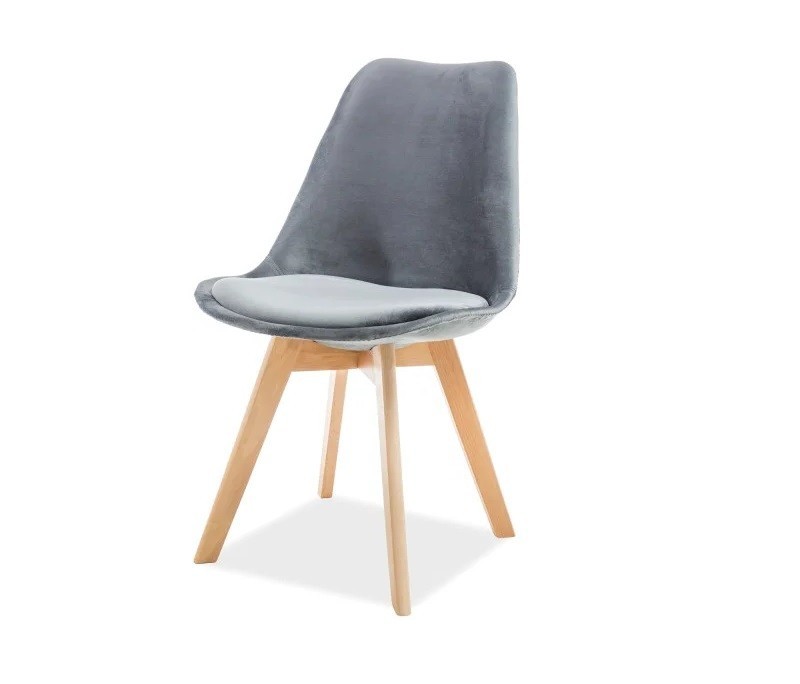 

Стул обеденный LYMEL ANET VELVET серый 540*485*830 мм
