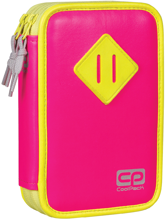 

Пенал CoolPack Jumper 2 на 2 молнии с наполнением Neon Pink (54799CP)