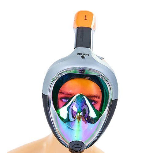 

Маска для снорклинга M502L Zelart L/XL Серо-черный (60363062)