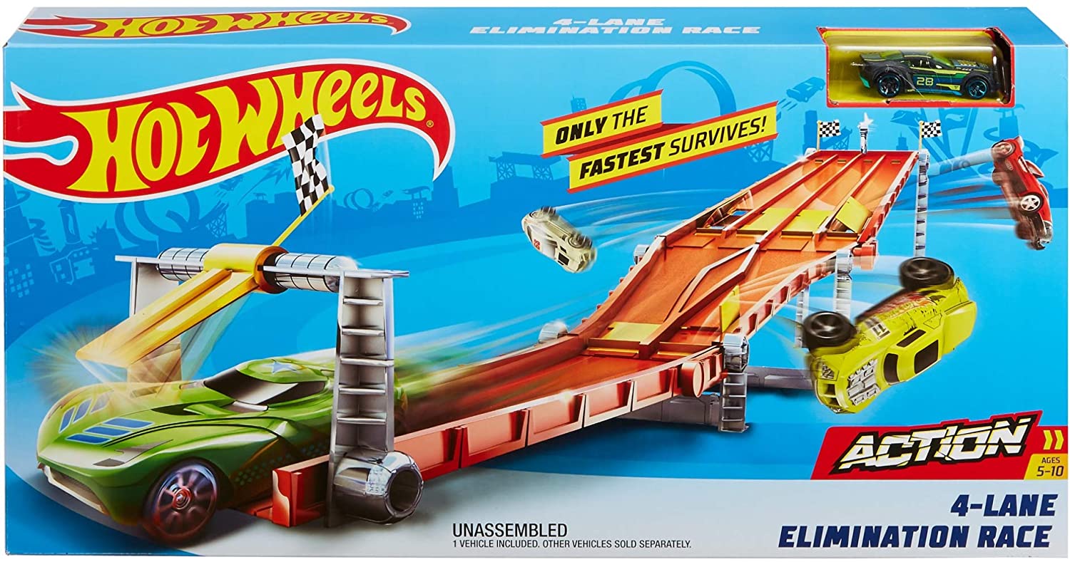 

Трек Хот Вилс Гонка на выбывание 4 трассы Hot Wheels 4-Lane Elimination Race