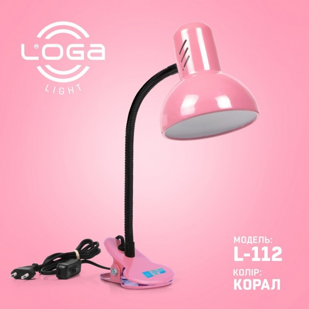 

Лампа-прищепка LOGA 60 Вт Е27 Коралл L-112