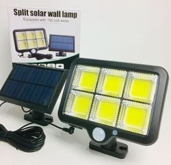 

Ліхтар вуличний COB Split solar wall lamp світильник на сонячній батареї з датчиком руху і акумулятором (618258)