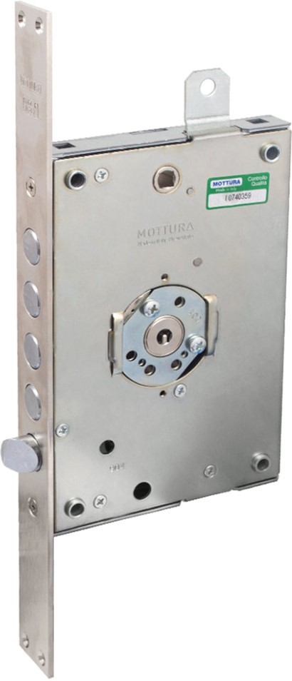 

Замок Mottura 3D771L80005CS 4-риг. с защ. под тяги левый складной ключ