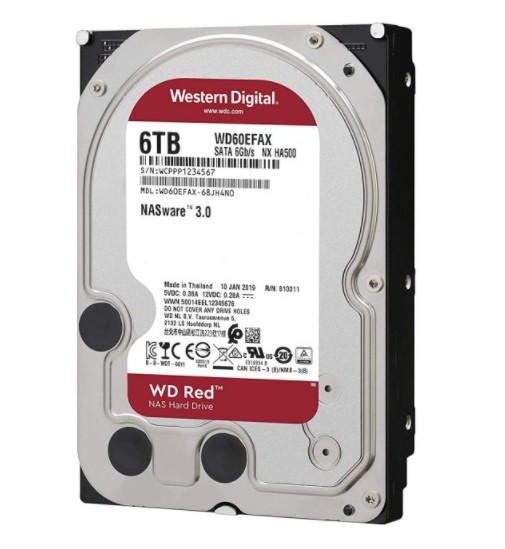 

Жорсткий диск Western Digital Red 6TB 5400rpm 256MB WD60EFAX 3.5 SATA III