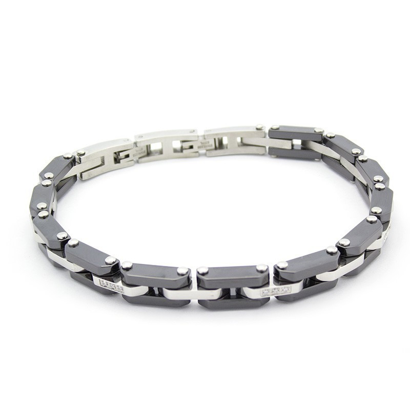 

Steel Story Браслет из керамики и медицинской стали 316L, БК-1824