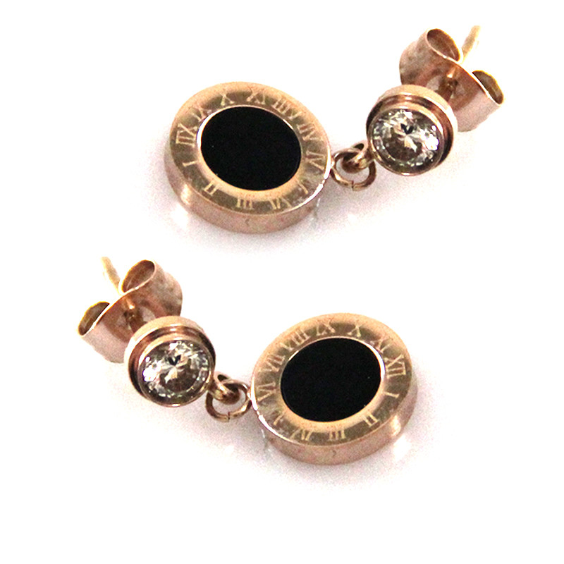 

Steel Story Серьги из медицинской стали 316L с позолотой, CZ-1248