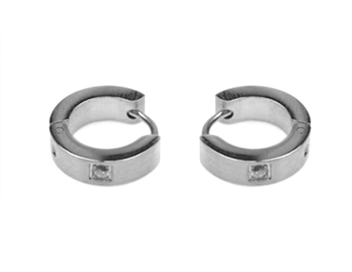 

Серьги Steel Story из медицинской стали 316L с кристаллами циркония, СС-1018