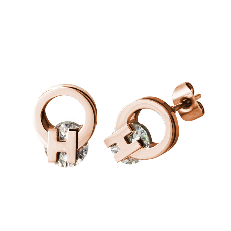 

Steel Story Серьги из медицинской стали 316L с позолотой, CZ-1204