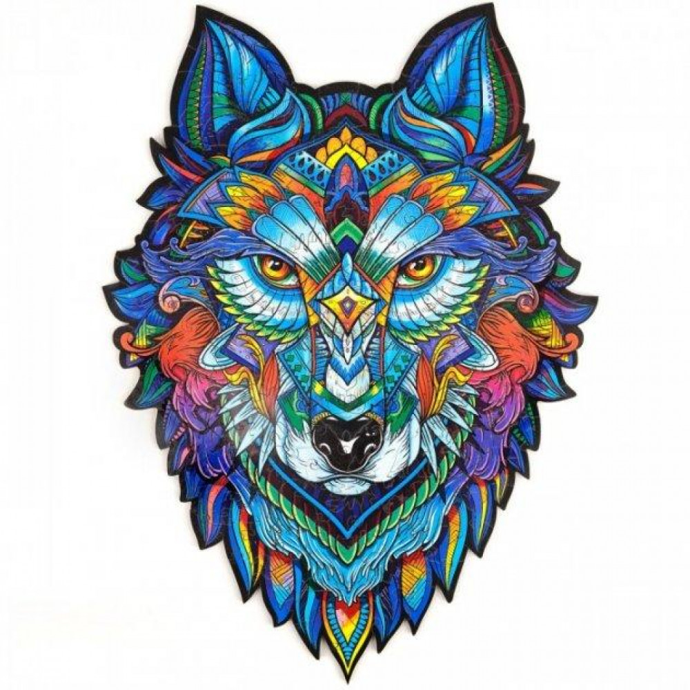 

Деревянный пазл Волк А5 Wooden jigsaw puzzle - Magnificent Wolf (VS7004342)