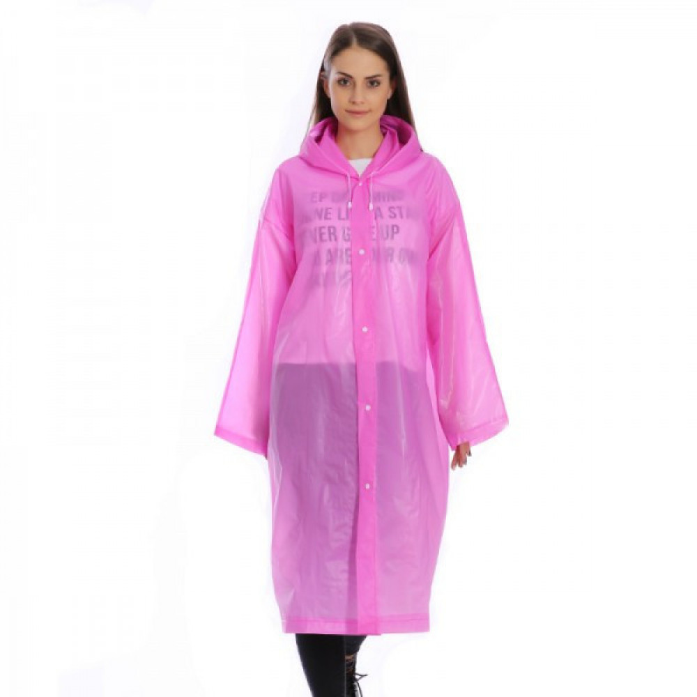 

Женский дождевик розовый Raincoat