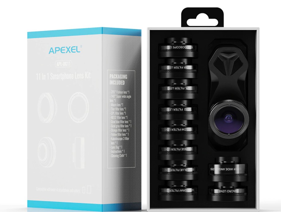 

Объективы для телефона комплект APEXEL 11 в 1