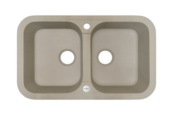 

Кухонна мийка Adamant TWINS 770х470 мм, з сифоном, 02 сахара