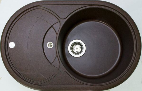 

Кухонна мийка Adamant SHELL 775х495х200, з сифоном, 12 мокко