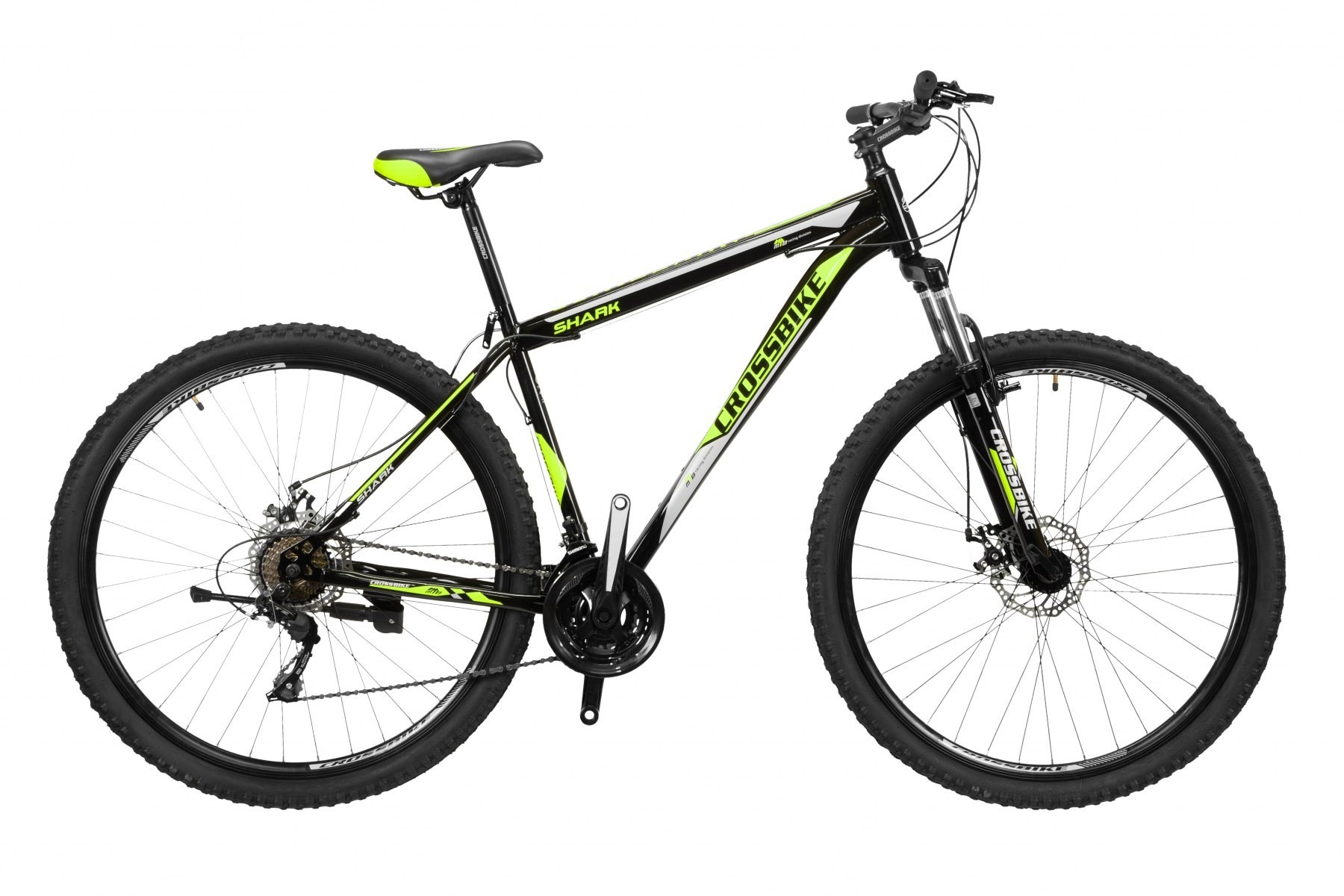 

Велосипед 29" Cross Shark 19,5" черный-желтый